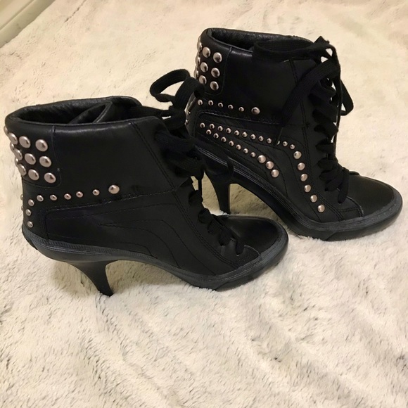 Ash high heel Sneakers with studs   NWOT - Picture 4 of 16